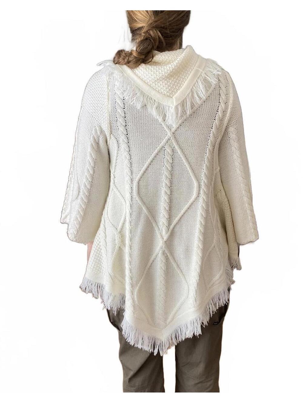 Billabong Cream Fringed Cardigan Size Medium